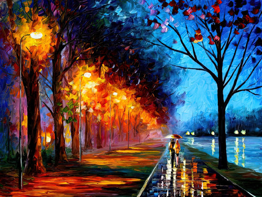 Leonid Afremov's Eiffel Tower: A Masterpiece of Impressionist Cityscape Art - Leonid Afremov by Leonid Afremov