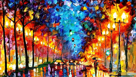 Leonid Afremov's 'Spirits by the Lake': A Vibrant Masterpiece of Impressionist Art - Leonid Afremov by Leonid Afremov