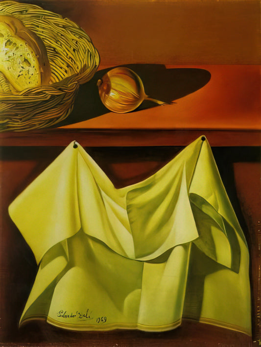 Lincoln Dalivision Lithograph: A Modernist Masterpiece of Geometric Abstraction - UNTITLED STILL LIFE WITH WHITE CLOTH by Salvador Dali