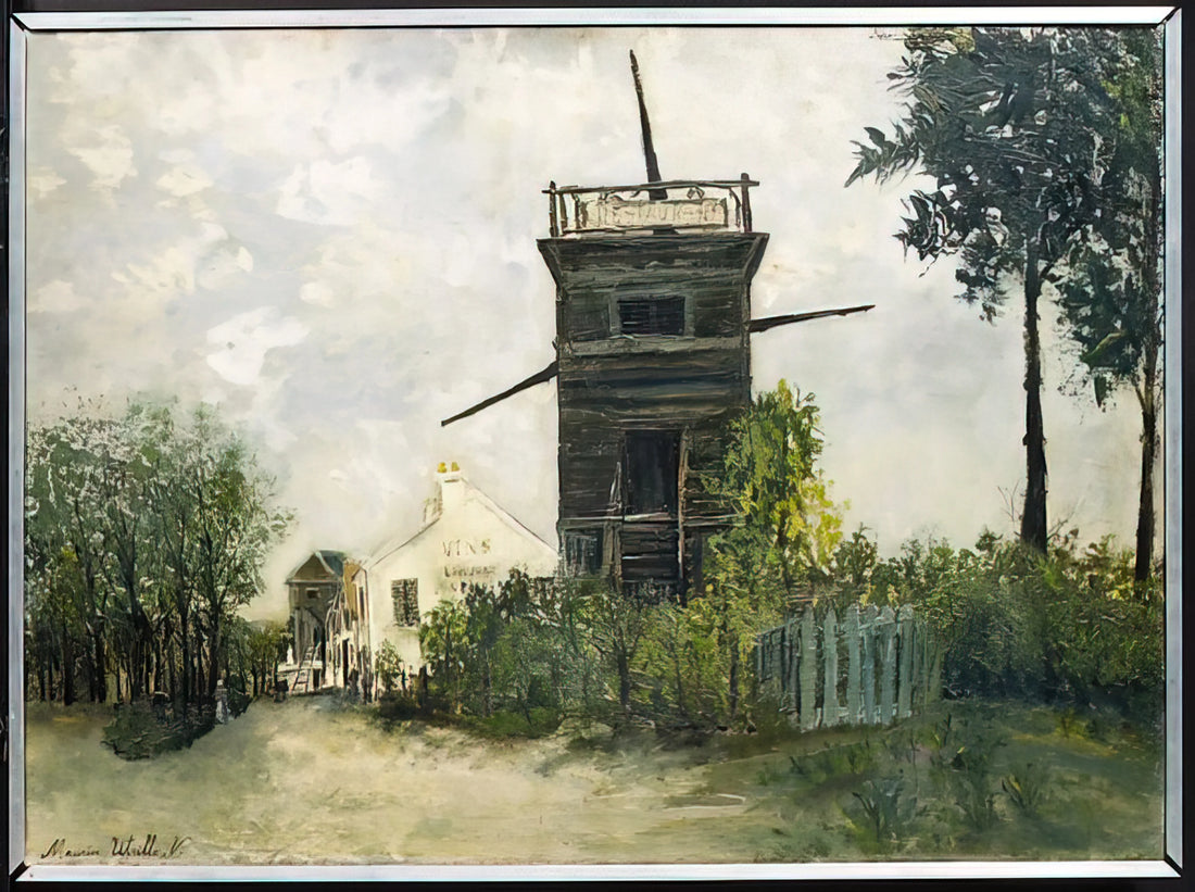 Lucie Valore Utrillo: The Forgotten Muse Behind Maurice Utrillo's Montmartre - THE WINDMILL AT SANNOIS 1912 by Maurice Utrillo