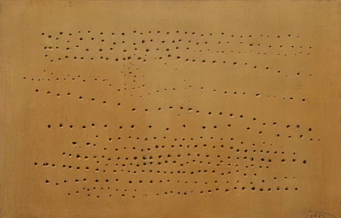 Lucio Fontana at Sotheby's: The Market for Spatial Concepts and Slashed Canvases - Concept Spatiale - 1950 by Lucio Fontana