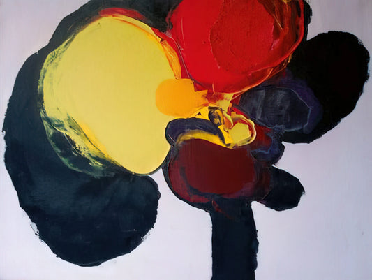 Luis Feito Brushed Aluminum Print: A Modernist Masterpiece in Metal - COMPOSITION 1965 by Luis Feito