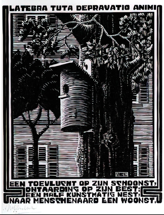 M.C. Escher Lithograph for Sale: A Collector's Guide to Acquiring Iconic Works - EMBLEMATA RETREAT by MC Escher