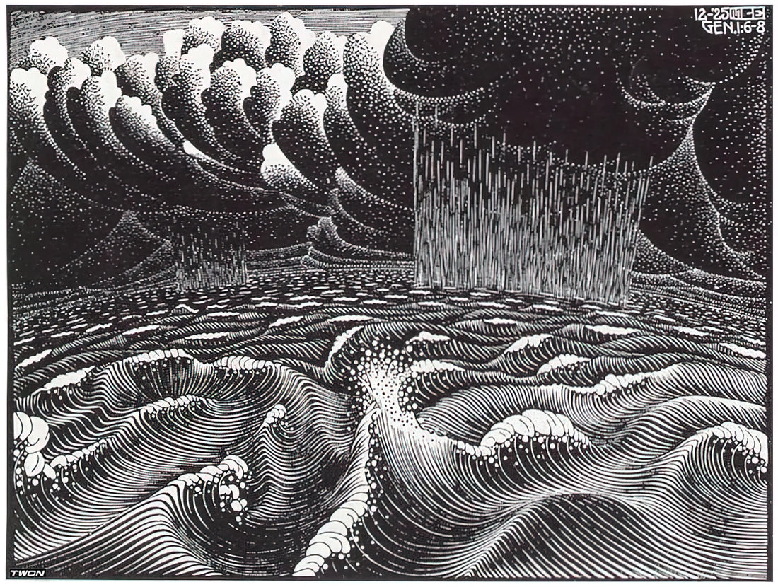 M.C. Escher Lithographs for Sale: A Collector's Guide to Acquiring Iconic Graphic Art - THE 2ND DAY OF THE CREATION by MC Escher