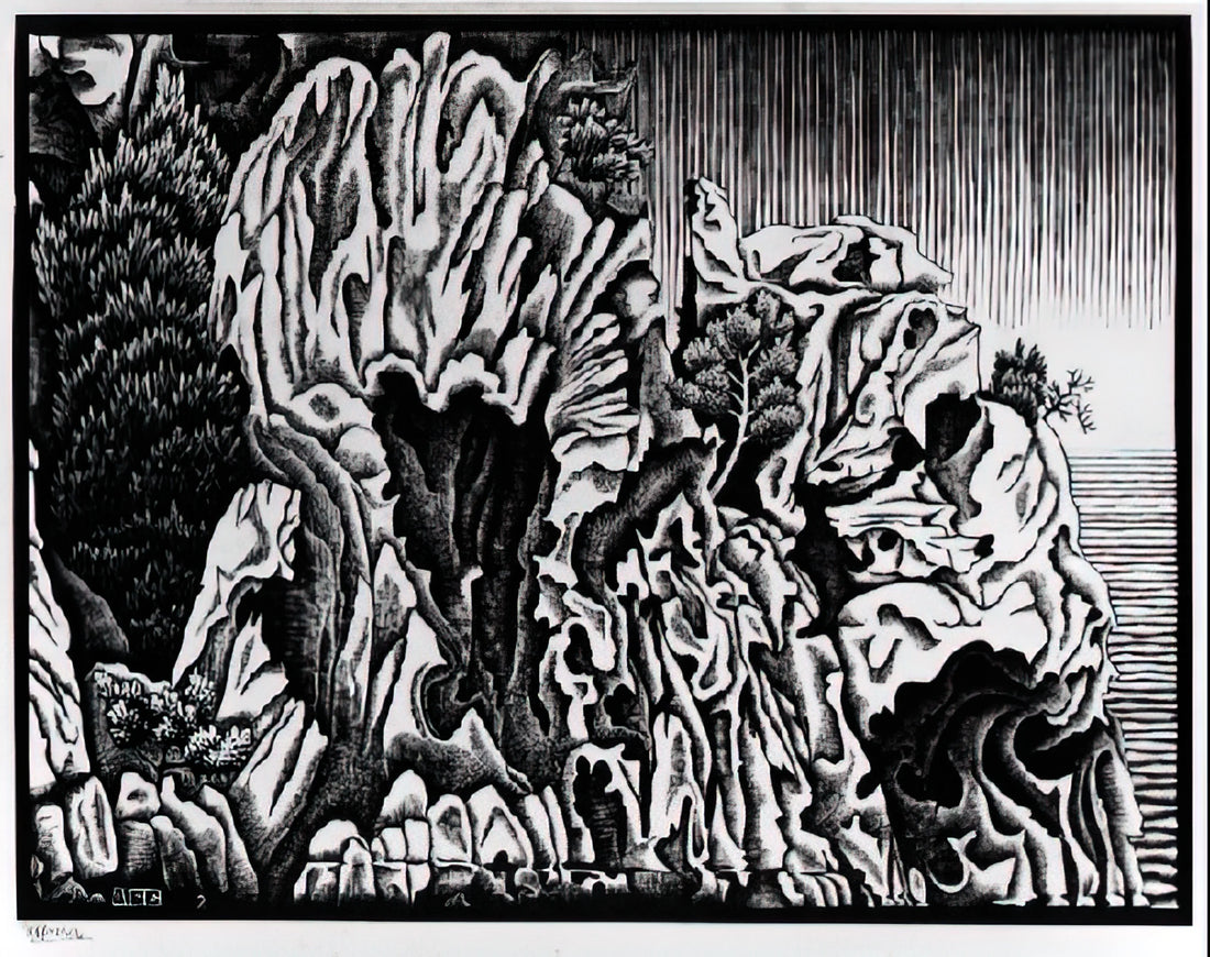 MC Escher (1898-1972): The Master of Mathematical Art and Impossible Worlds - CALANCHE OF PIANA CORSICA FEBRUARY 1934 1934 by MC Escher