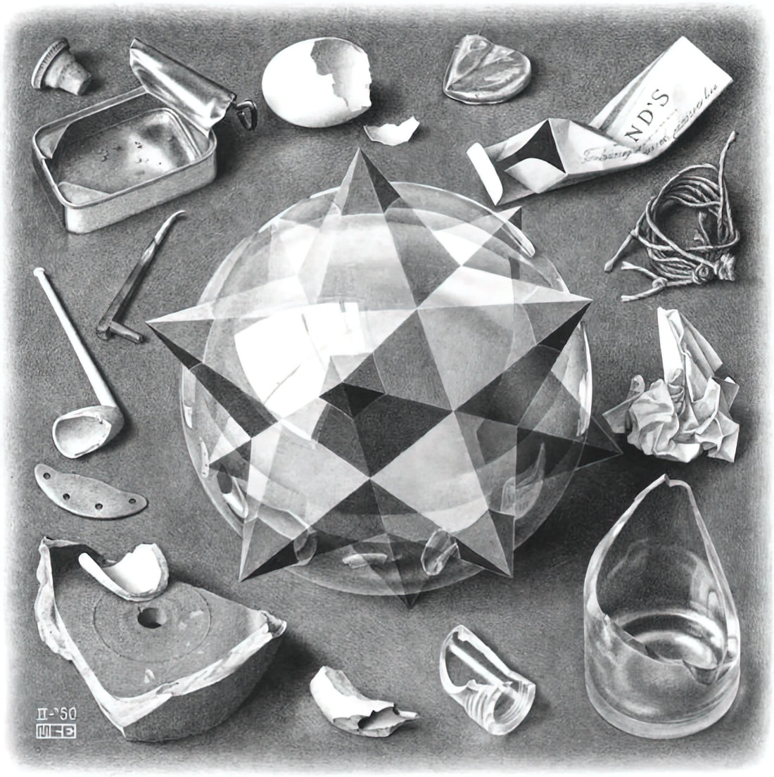 MC Escher and Mick Jagger: An Unlikely Artistic Intersection of Mind-Bending Geometry and Rock 'n' Roll - CONTRAST ORDER AND CHAOS by MC Escher