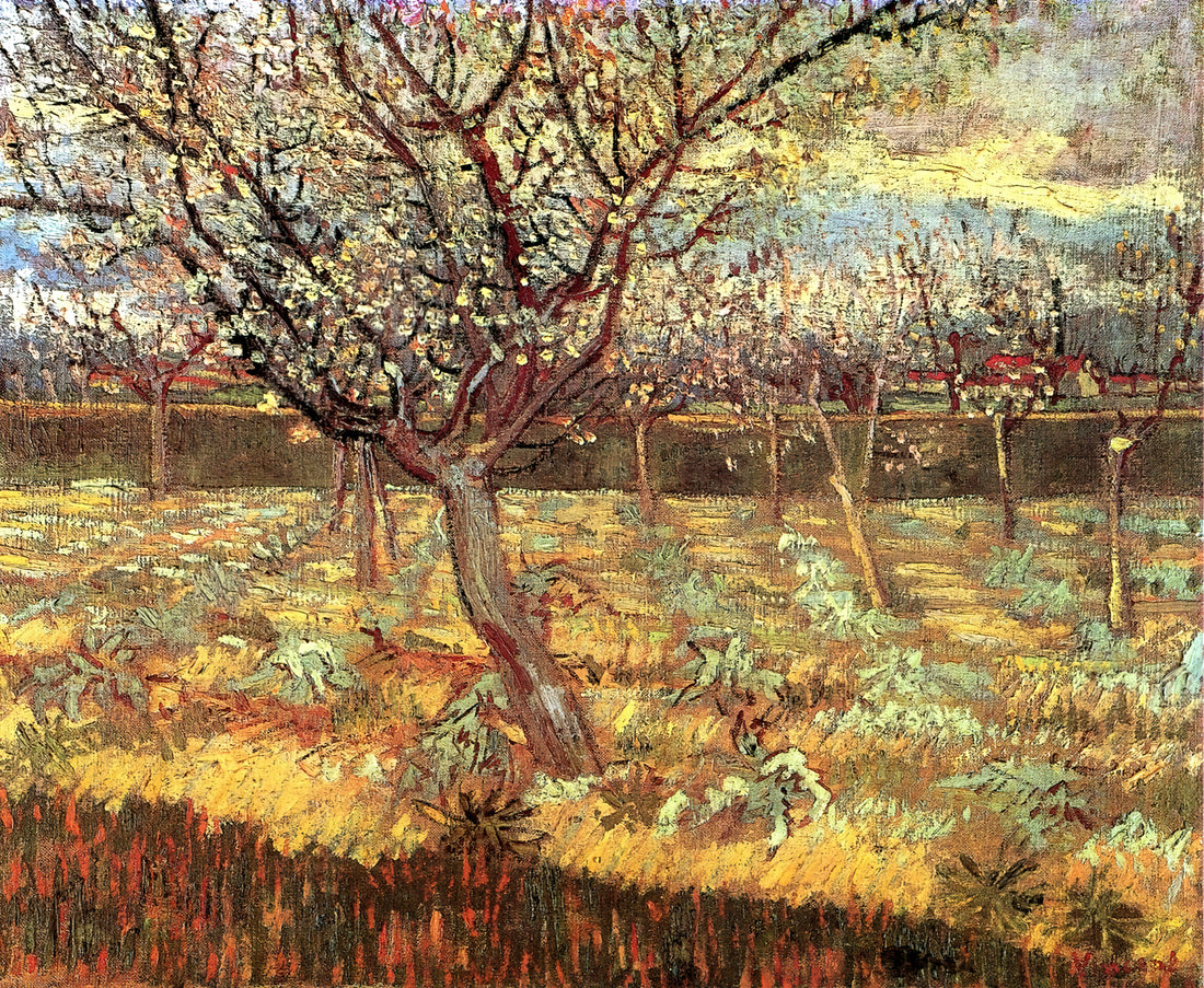 MOMA LEGO: The Intersection of Modern Art and Playful Architecture - Apricot Trees in Blossom by Vincent van Gogh