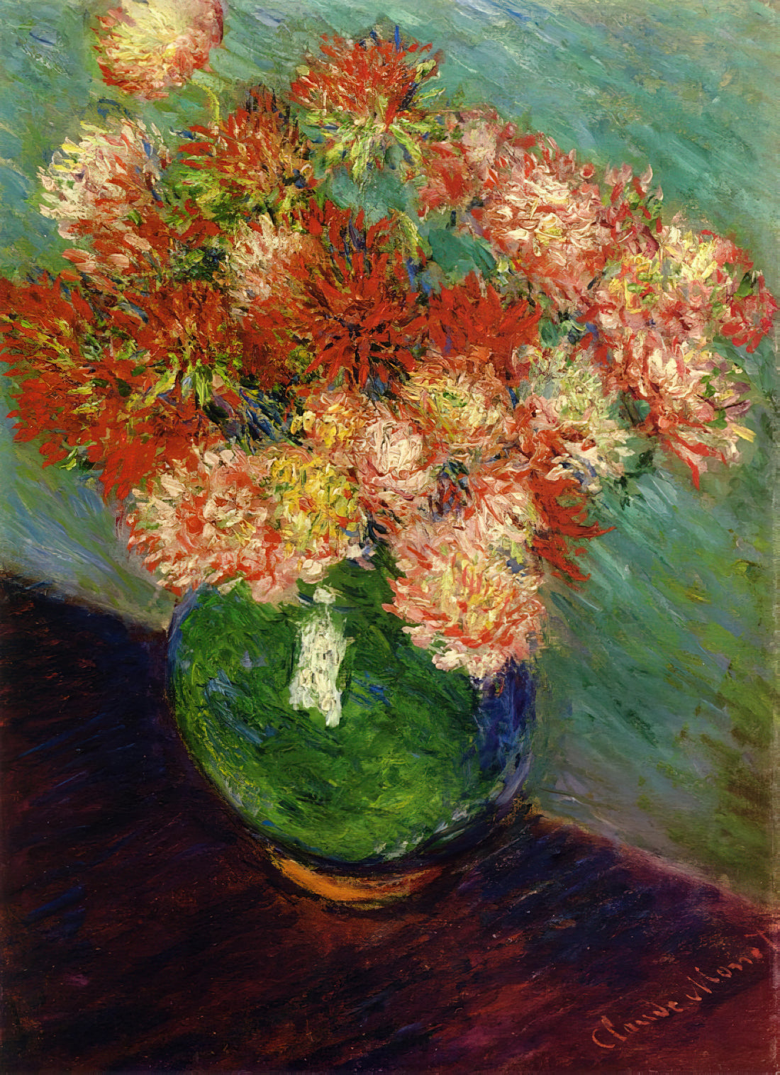 Mad Enchantment: Claude Monet's Final Obsession and the Birth of Modern Vision - Vase of Chrysanthemums by claude monet