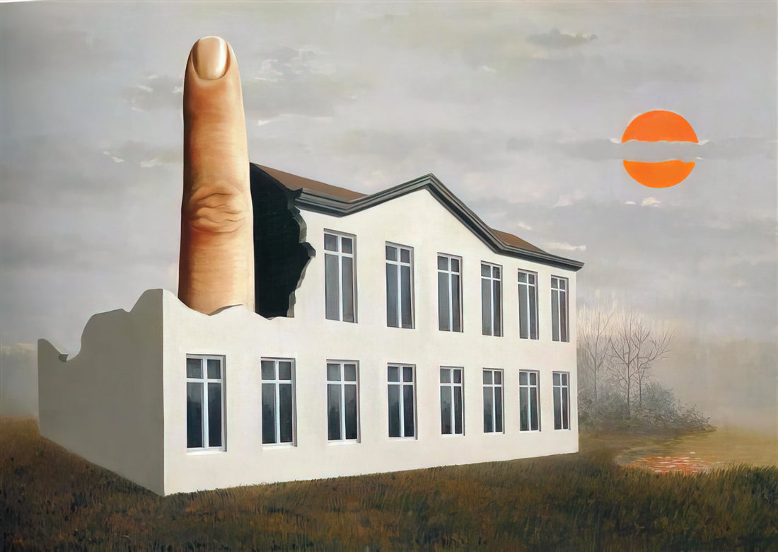 Magritte Posters and Prints: A Collector's Guide to Surrealist Iconography - THE REVEALING OF THE PRESENT 1936 by Rene Magritte
