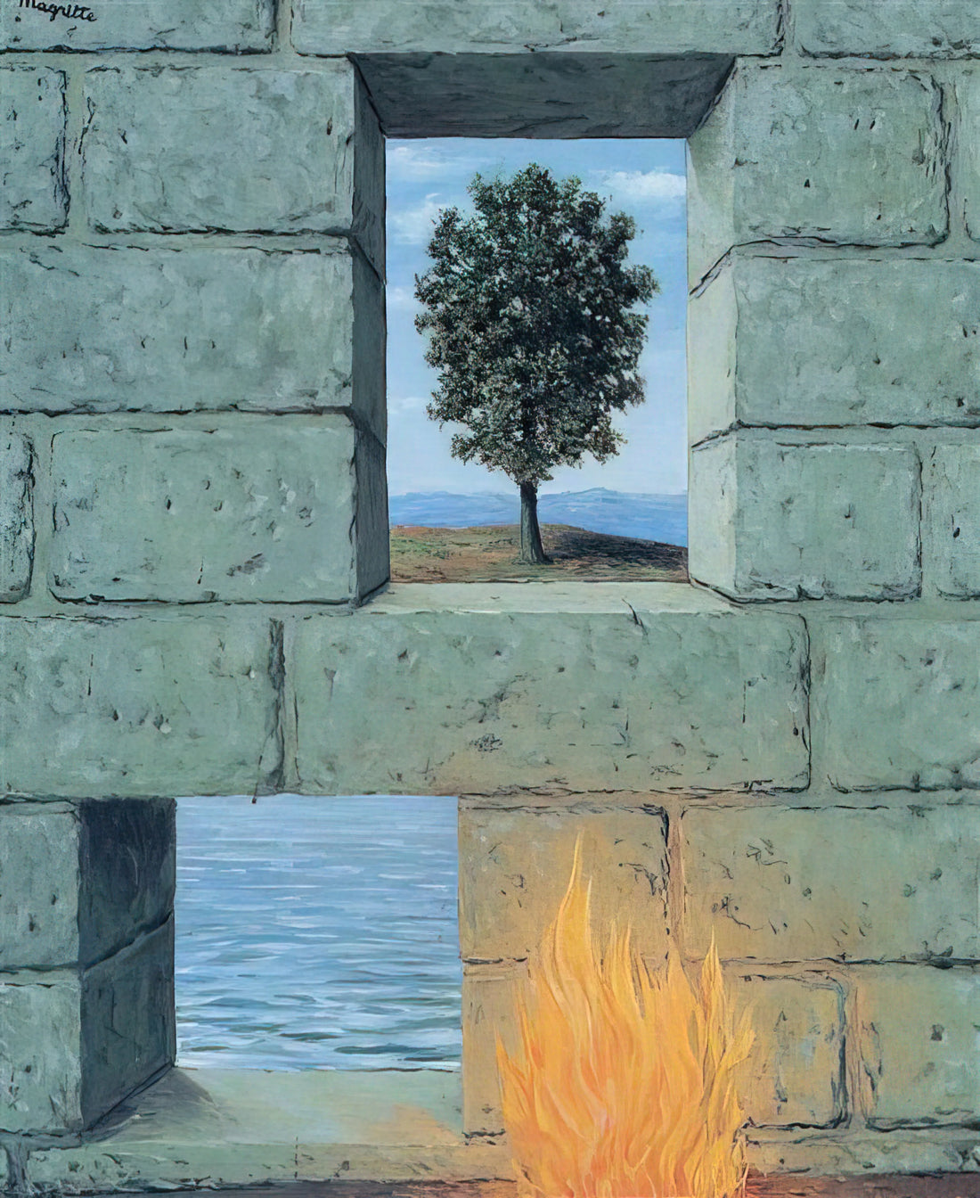 Magritte's 'The Banquet': A Surrealist Masterpiece in Print - MENTAL COMPLACENCY 1950 by Rene Magritte