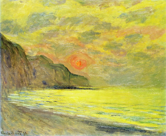 Maison et Jardin de Claude Monet Poster: Bringing Giverny's Impressionist Legacy Home - Sunset, Foggy Weather, Pourville by claude monet
