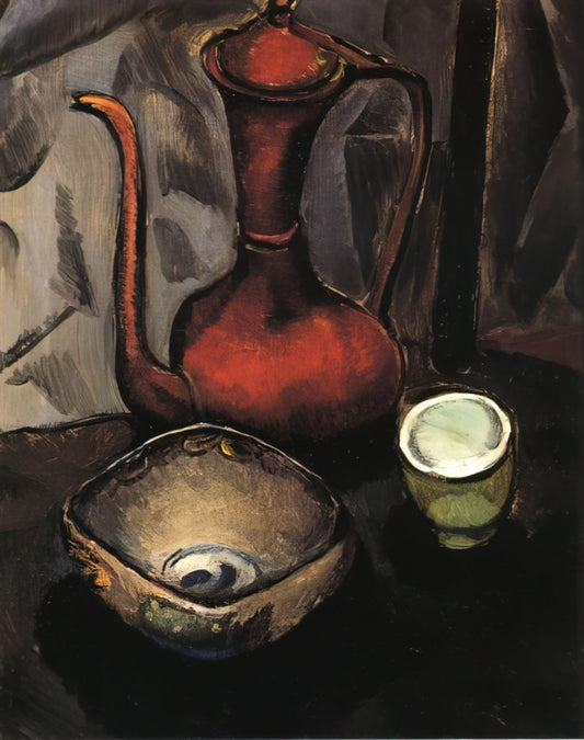 Man Ray Glass Tears Print: A Surrealist Icon of Modern Photography - STILL LIFE WITH RED TEA KETTLE by Man Ray