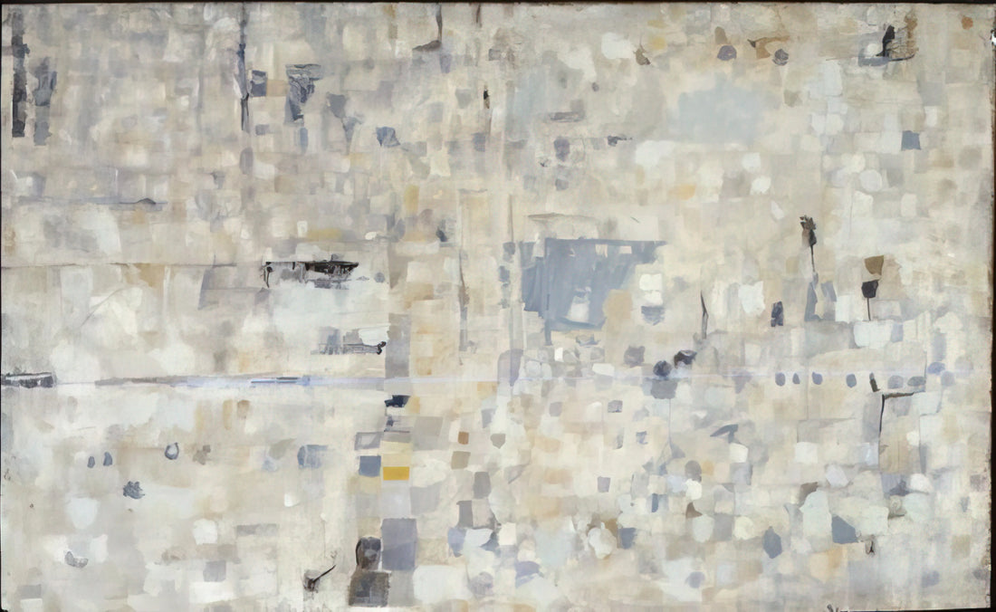 Maria Helena Vieira da Silva: The Luminous Geometry of Her Art in Brushed Aluminum Prints - Blanche - 1958 by Maria Helena Vieira da Silva