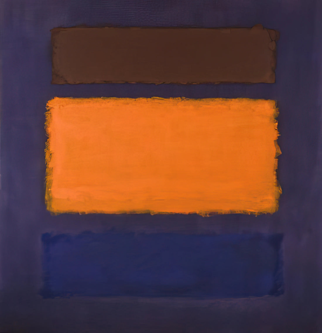 Mark Rothko Cost: Understanding the Value of His Art and Museum-Quality Prints - Brown, Orange, Blue on Maroon - c.1963  United States by Mark Rothko