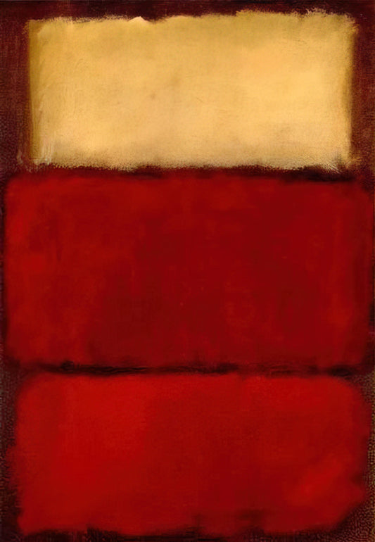 Mark Rothko Painting Blue and Yellow: An Expert Analysis of Color Field Transcendence - Red - 1964 by Mark Rothko