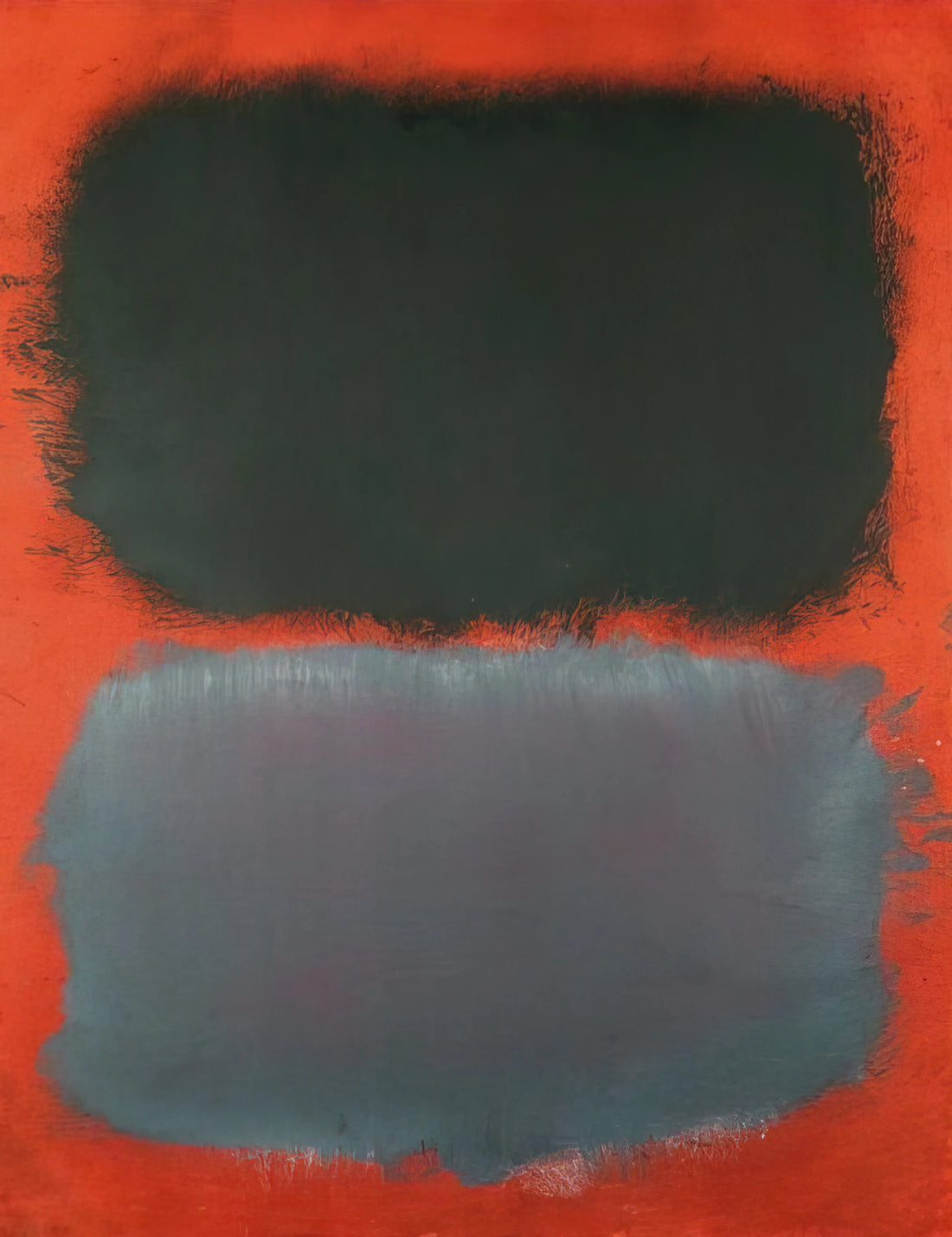 Mark Rothko Untitled 1951: A Portal to the Sublime in Abstract Expressionism - Untitled Gray, Gray on Red - 1968 by Mark Rothko