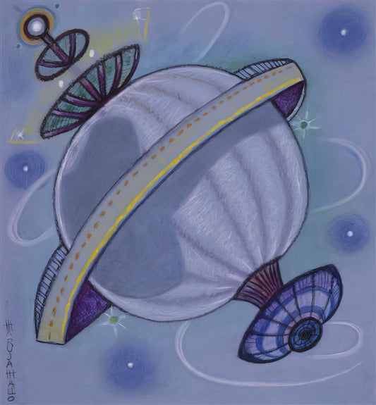 Maruja Mallo Brushed Aluminum Print: The Avant-Garde Vision of a Spanish Surrealist - Viajeros Del Éter - 1988 by Maruja Mallo