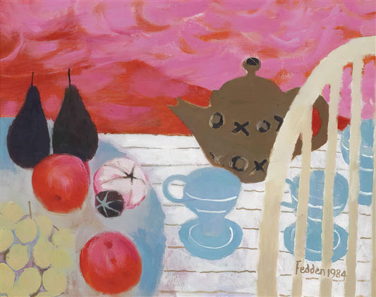 Mary Fedden Original Paintings: A Collector's Guide to Her Joyful Modernist Vision - The Teapot - 1984 by Mary Fedden