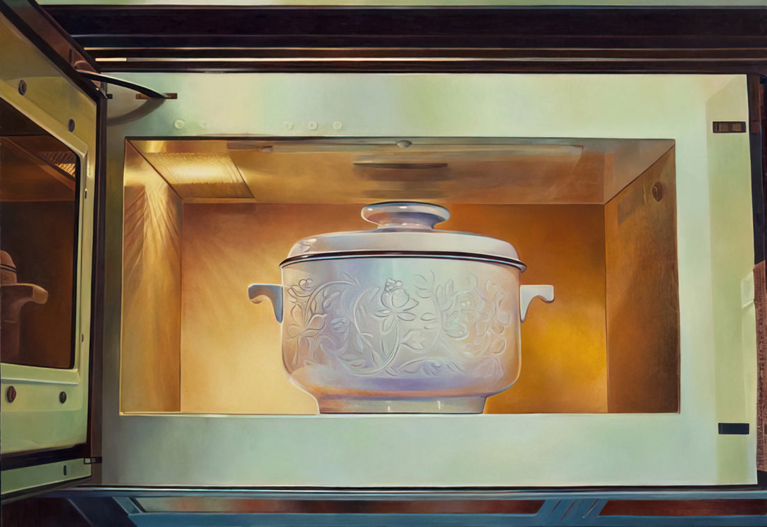 Mary Pratt Framed Art Print: A Curator's Guide to Her Luminous Realism - Romancing the Casserole - 1985 by Mary Pratt