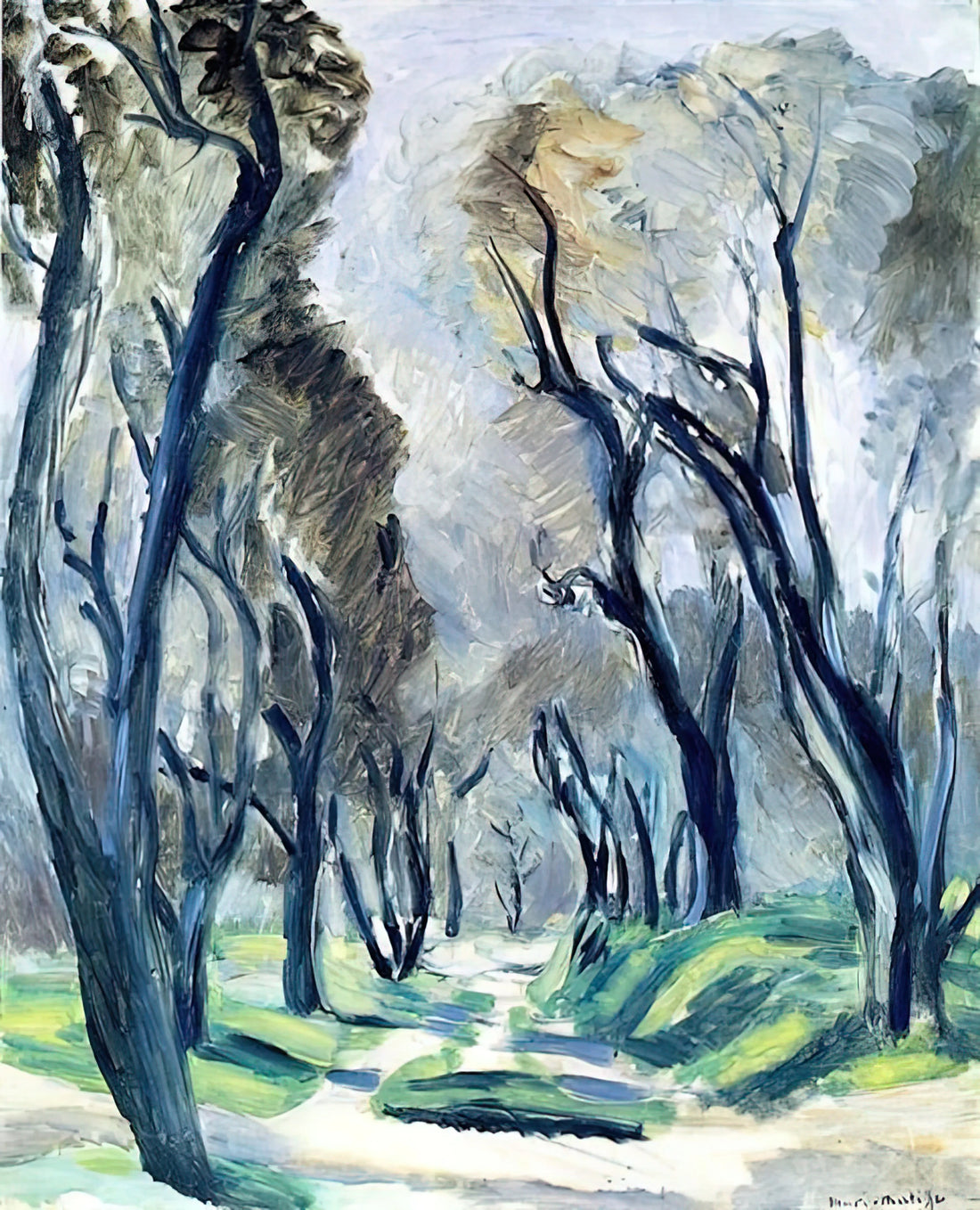 Matisse 1947: The Late Master's Revolutionary Cut-Outs and Artistic Rebirth - THE PATH OF OLIVE TREES 1920 by Henri Matisse