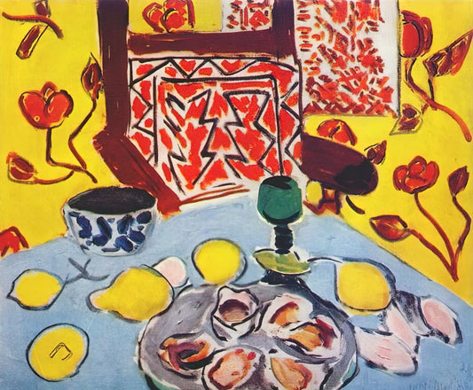 Matisse Art Exhibition Poster: A Collector's Guide to Iconic Design and Modern Display - OYSTERS AND WOODEN ARMCHAIR 1943 by Henri Matisse