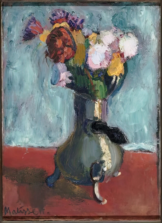Matisse Birds Poster: A Guide to the Artist's Avian Masterpieces and Their Decorative Power - BOUQUET OF FLOWERS IN CHOCOLATE 1902 by Henri Matisse