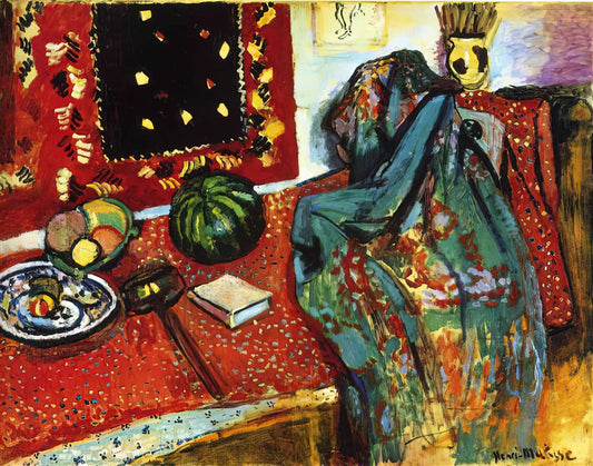 Matisse Desenio: Understanding the Master's Drawings and Their Modern Print Legacy - STILL LIFE WITH A RED RUG 1906 by Henri Matisse