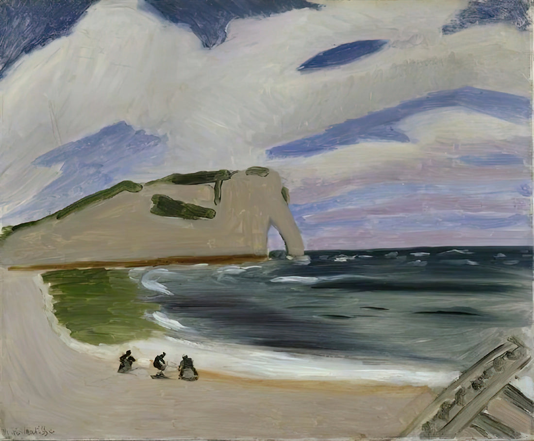 Matisse La Musique Print: A Collector's Guide to the Iconic Masterpiece - WOMEN ON THE BEACH ETRETAT 1920 by Henri Matisse