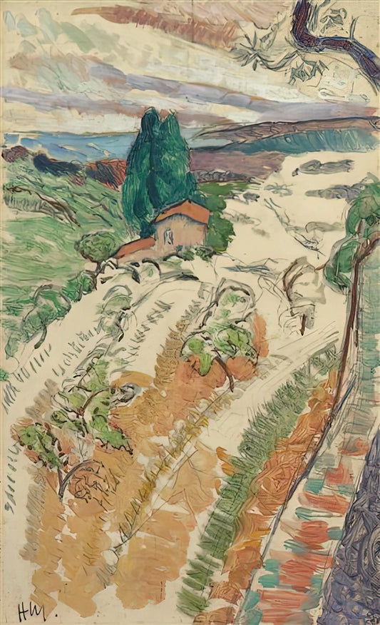Matisse Les Toits de Collioure: The Fauvist Revolution on the Mediterranean Coast - PAYSAGE ST TROPEZ 1904 by Henri Matisse