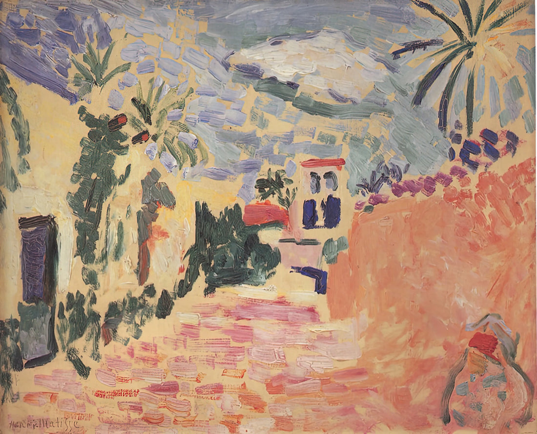 Matisse Vegetables Print: A Celebration of Color, Form, and Still Life Mastery - STREET AT BISKRA 1906 by Henri Matisse