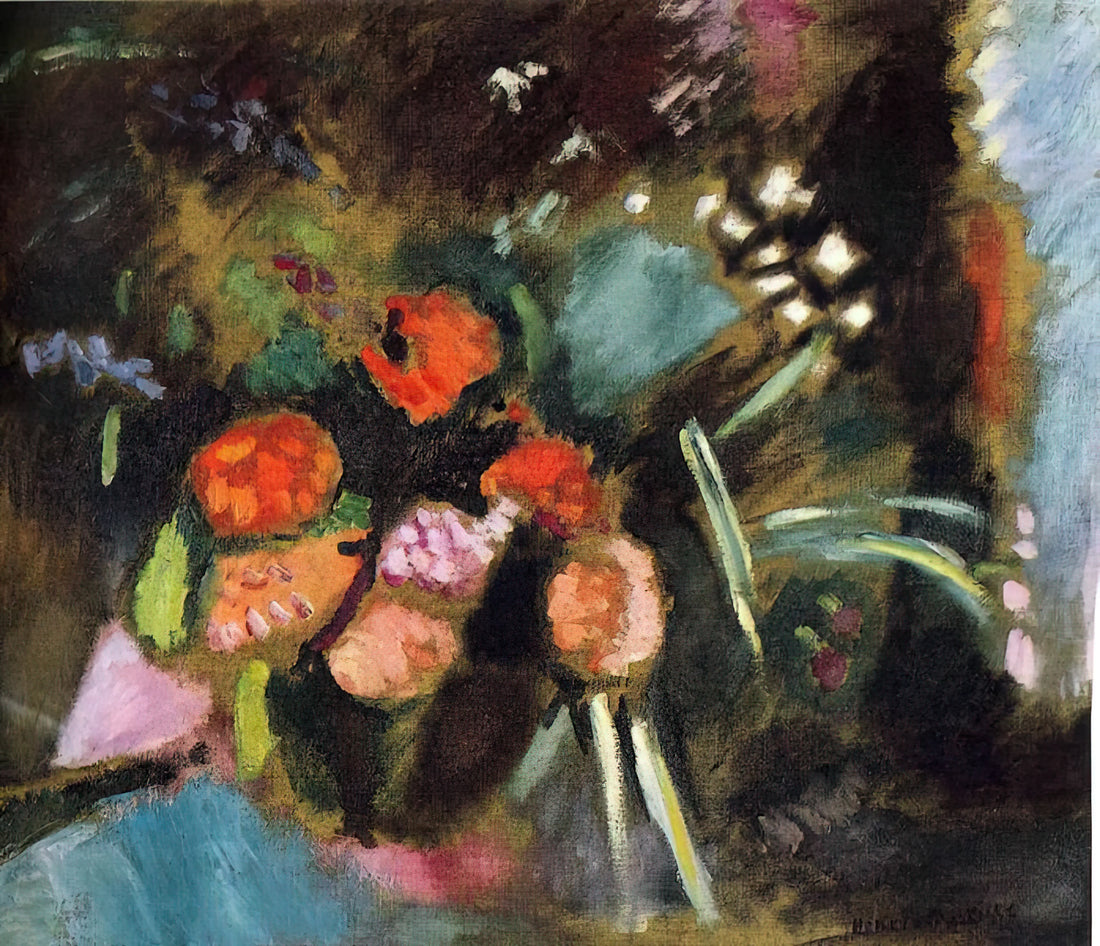 Matisse View of Collioure Print: A Fauvist Masterpiece for Your Collection - FLOWERS 1906 by Henri Matisse