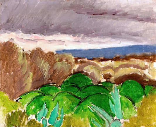 Matisse at the Barnes: A Curator's Guide to the Collection's Masterpieces - CAGNES LANDSCAPE IN STORMY WEATHER 1917 by Henri Matisse