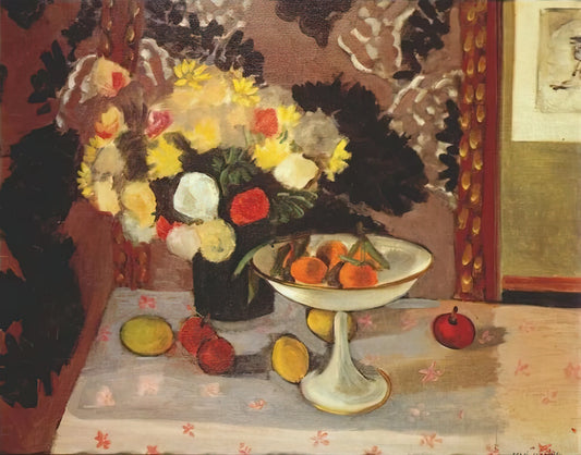 Matisse in Nice: The French Riviera's Transformative Influence on a Modern Master - STILL LIFE BOUQUET AND COMPOTIER 1925 by Henri Matisse