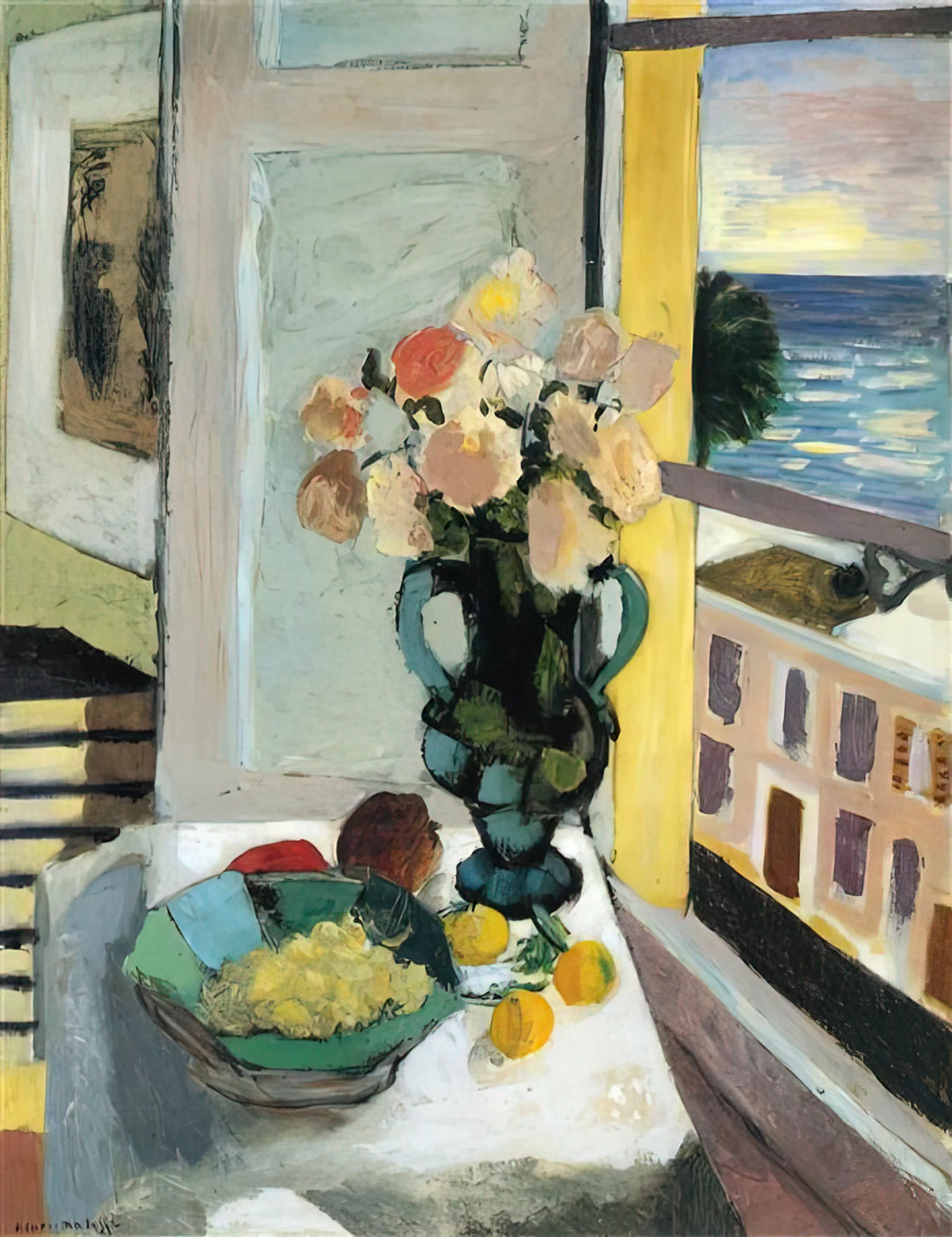 Matisse's Late Work: A Revolutionary Final Chapter in Modern Art - FLOWERS IN FRONT OF A WINDOW 1922 by Henri Matisse