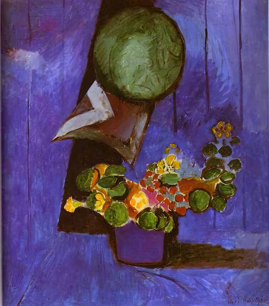 Matisse's View of Notre-Dame: A Window into Modernist Vision - FLOWERS AND CERAMIC PLATE by Henri Matisse