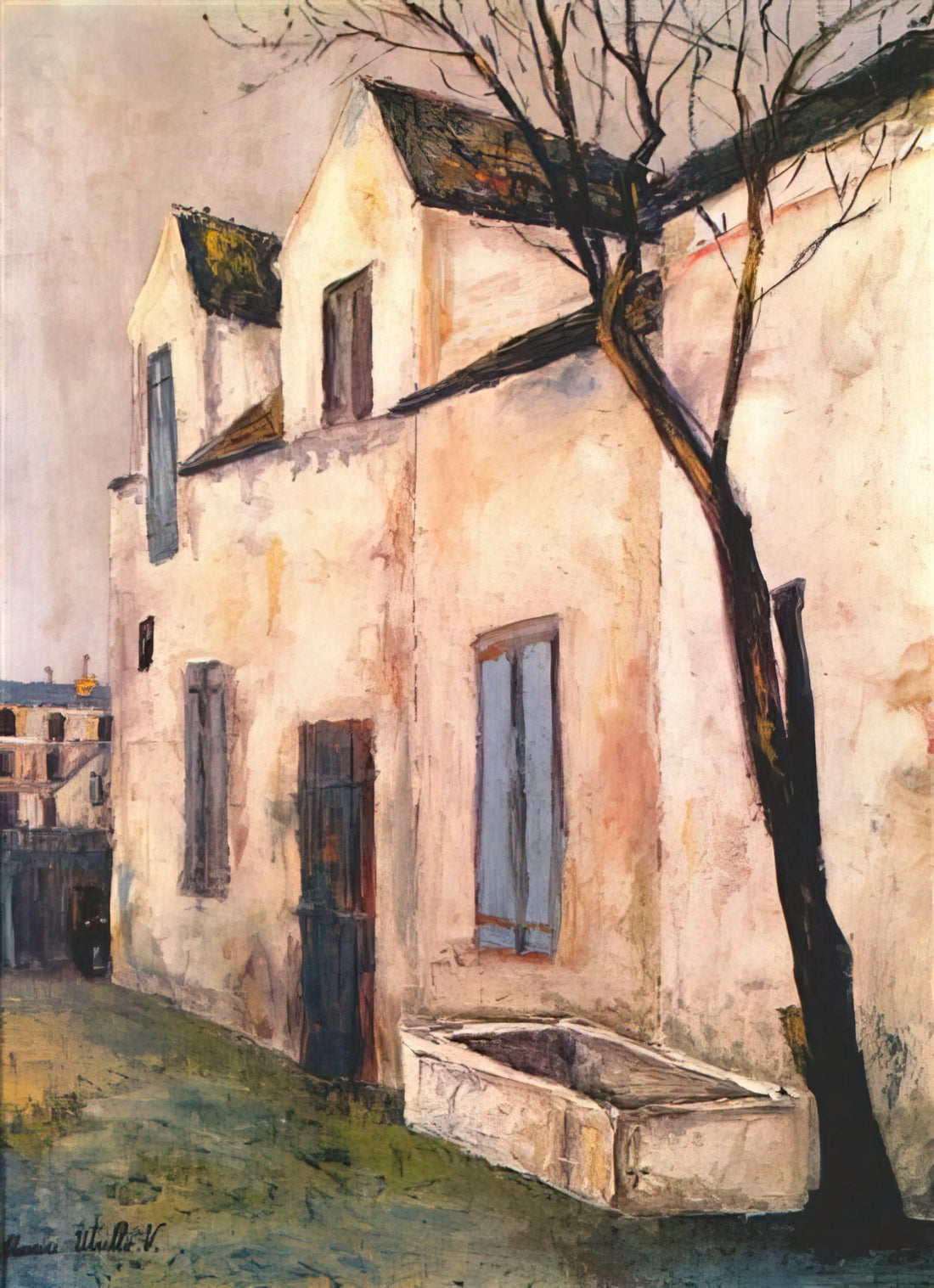 Maurice Utrillo Oil Paintings: A Journey Through Montmartre's Soul - THE DEBRAY FARM by Maurice Utrillo