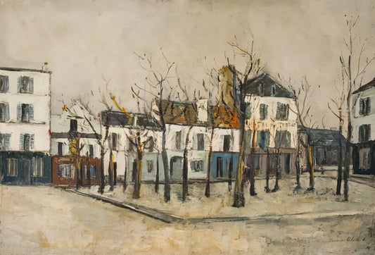Maurice Utrillo: The Troubled Poet of Montmartre's Streets - LA PLACE DU TERTRE 1910 by Maurice Utrillo