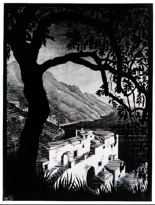 Maurits C. Escher: The Master of Mathematical Art and Optical Illusions - COAST OF AMALFI by MC Escher