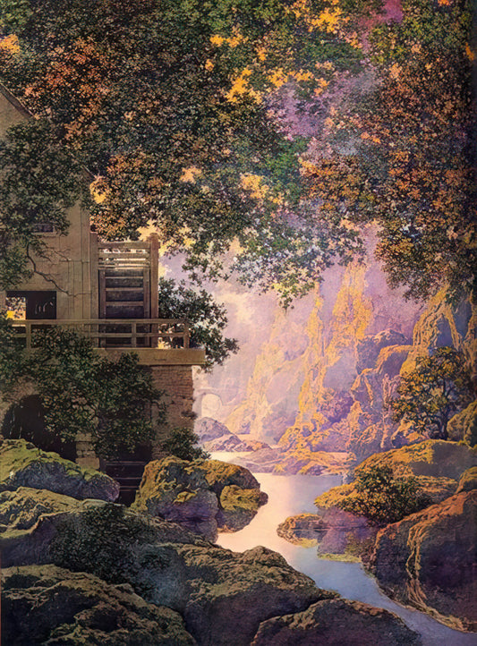Maxfield Parrish Complete Works: A Definitive Guide to the Master of Fantasy Illustration - The Old Glen Mill Large by Maxfield Parrish
