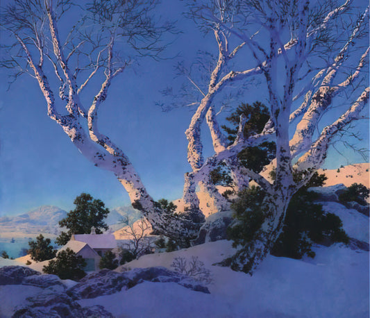 Maxfield Parrish Palace Hotel: The Artist's Iconic Mural and Its Enduring Legacy - Birches in Winter by Maxfield Parrish