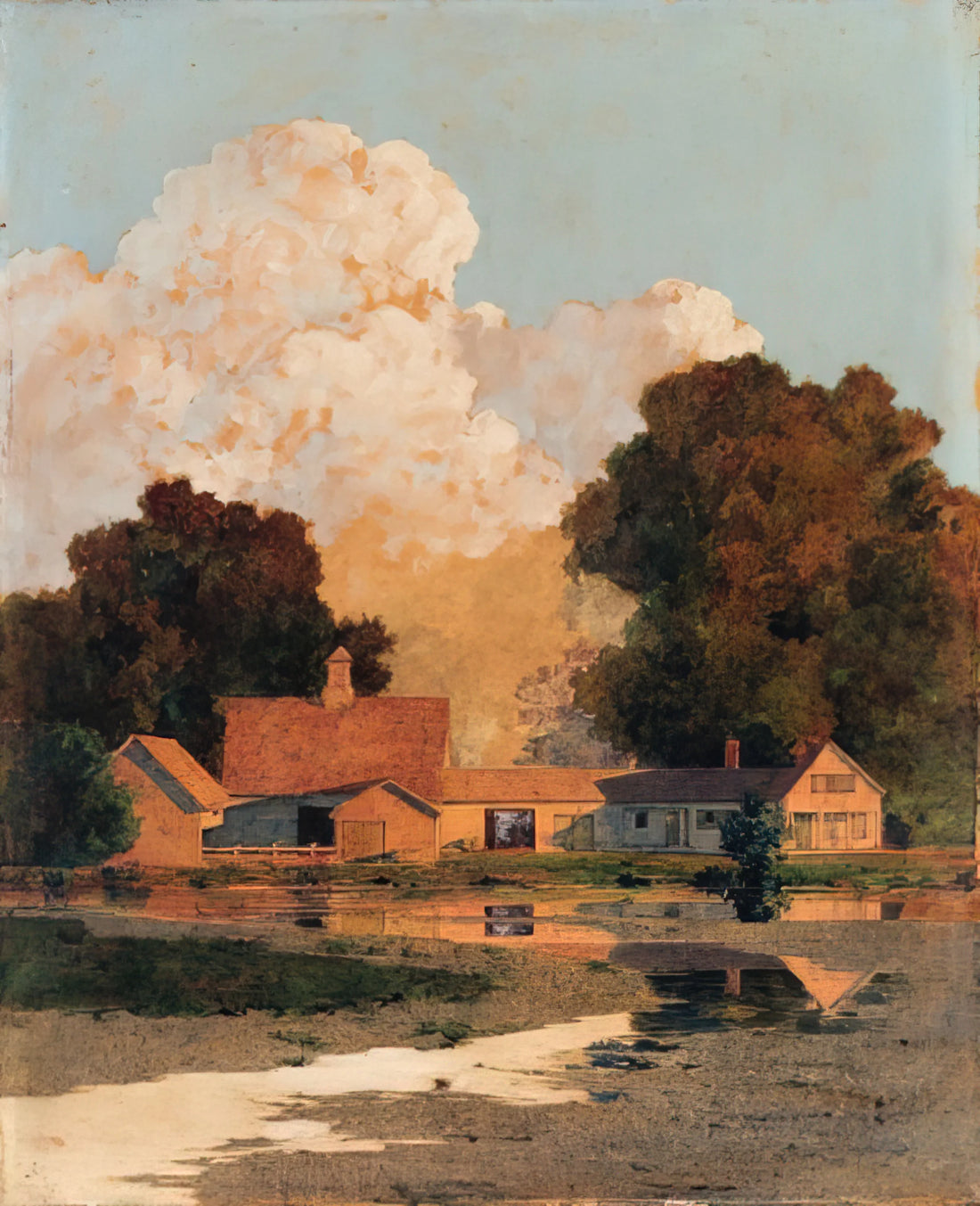 Maxfield Parrish Prints on eBay: A Collector's Guide to Authenticity, Value, and Alternatives - Daniels Farm, Summer by Maxfield Parrish