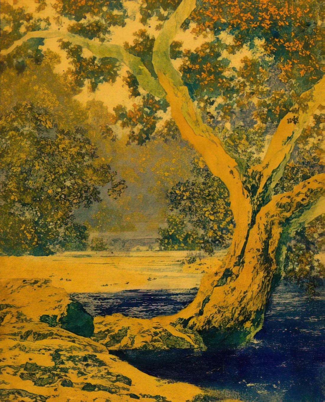Maxfield Parrish Vintage: The Timeless Allure of America's Master Illustrator - Study for Autumn Brook by Maxfield Parrish