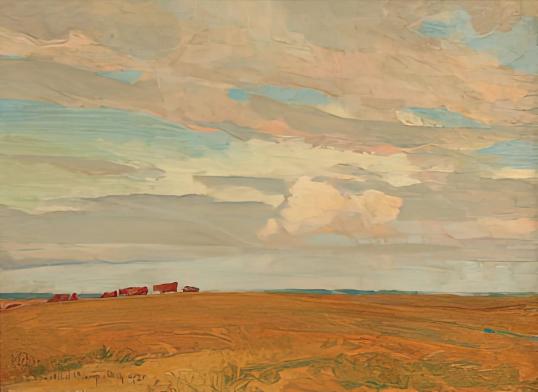 Maynard Dixon Original: The American West Through a Master's Eyes - PRAIRIE SAND HILL CAMP MAY 1921 1921 by Maynard Dixon