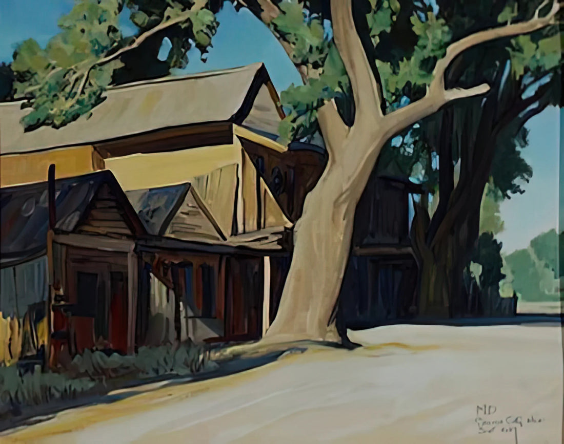 Maynard Dixon's American West: The Visionary Artist Who Defined the Frontier Spirit - OLD CHINATOWN CARSON CITY NEVADA 1937 by Maynard Dixon