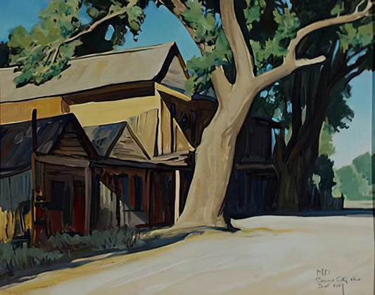 Maynard Dixon's American West: The Visionary Artist Who Defined the Frontier Spirit - OLD CHINATOWN CARSON CITY NEVADA 1937 by Maynard Dixon