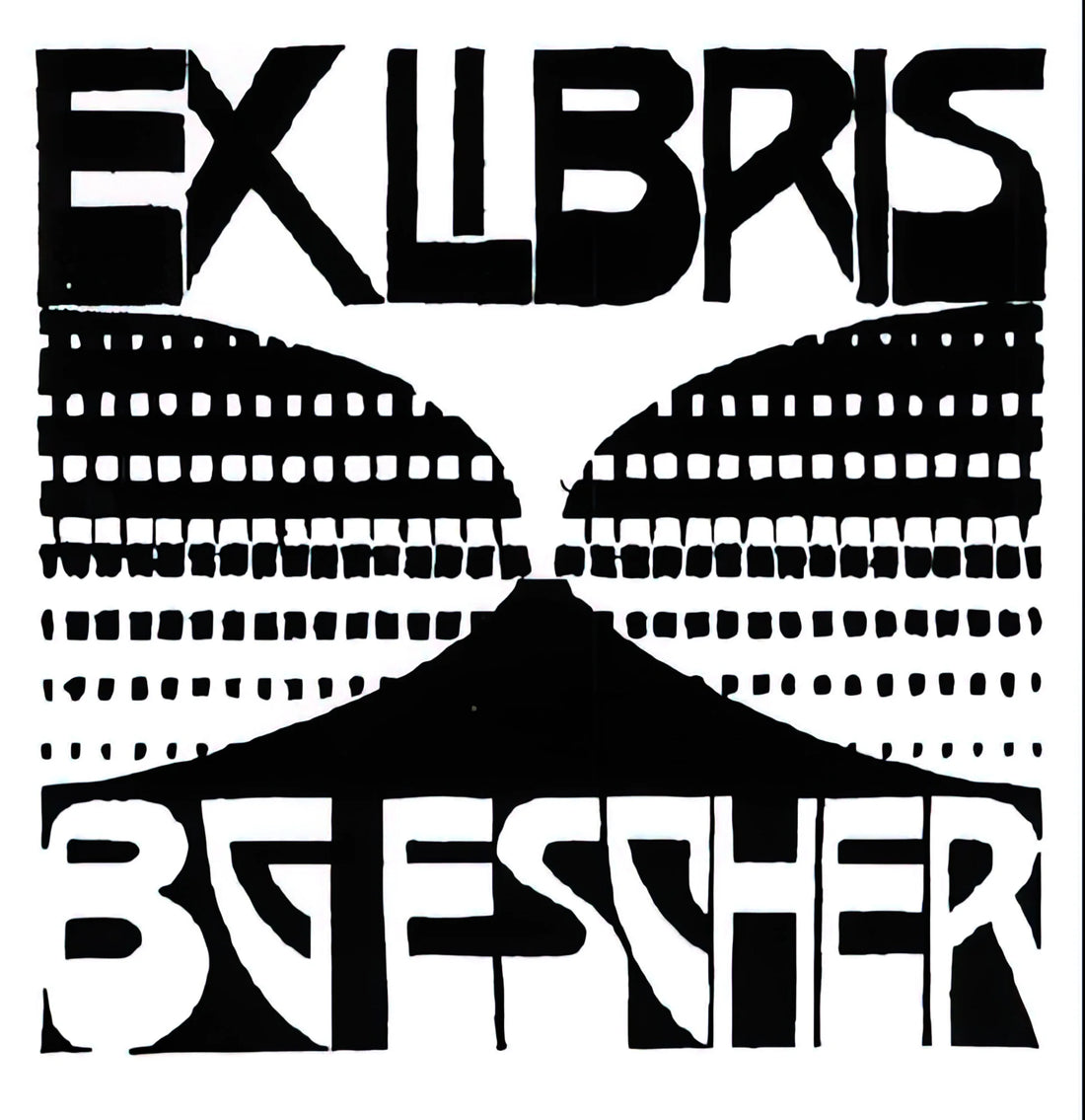 Metamorphosis II by M.C. Escher: A Masterpiece of Visual Illusion and Mathematical Art - BOOKPLATE B G ESCHER BEER by MC Escher