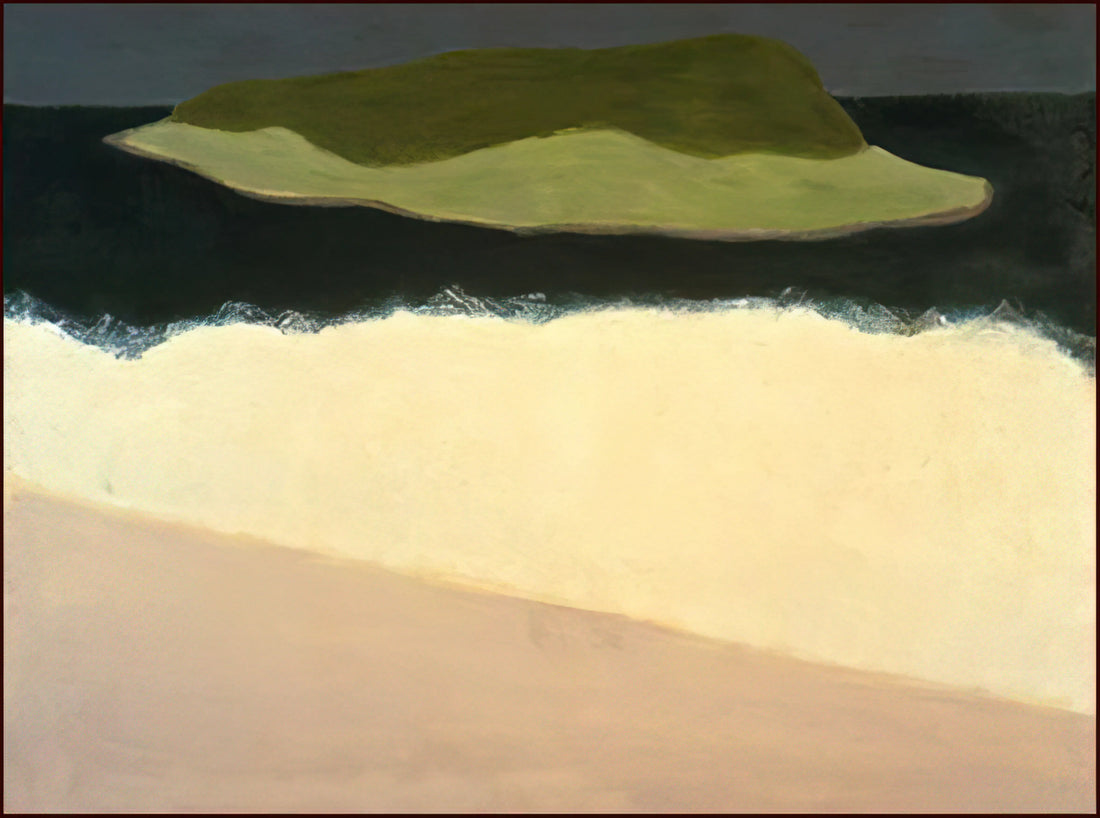 Milton Avery Watercolor: The Quiet Master of American Modernism - Offshore Island - 1958 by Milton Avery