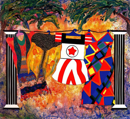 Miriam Schapiro: Pioneering Feminist Art Through Pattern and Presence - Yard Sale - 1993 by Miriam Schapiro