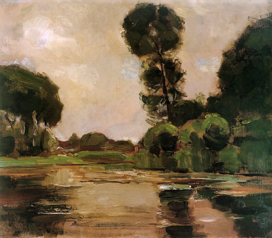 Modern Art Mondrian: Decoding the Grid, Color, and Philosophy of Piet Mondrian - Lonely tree at the Gein Sun by Piet Mondrian
