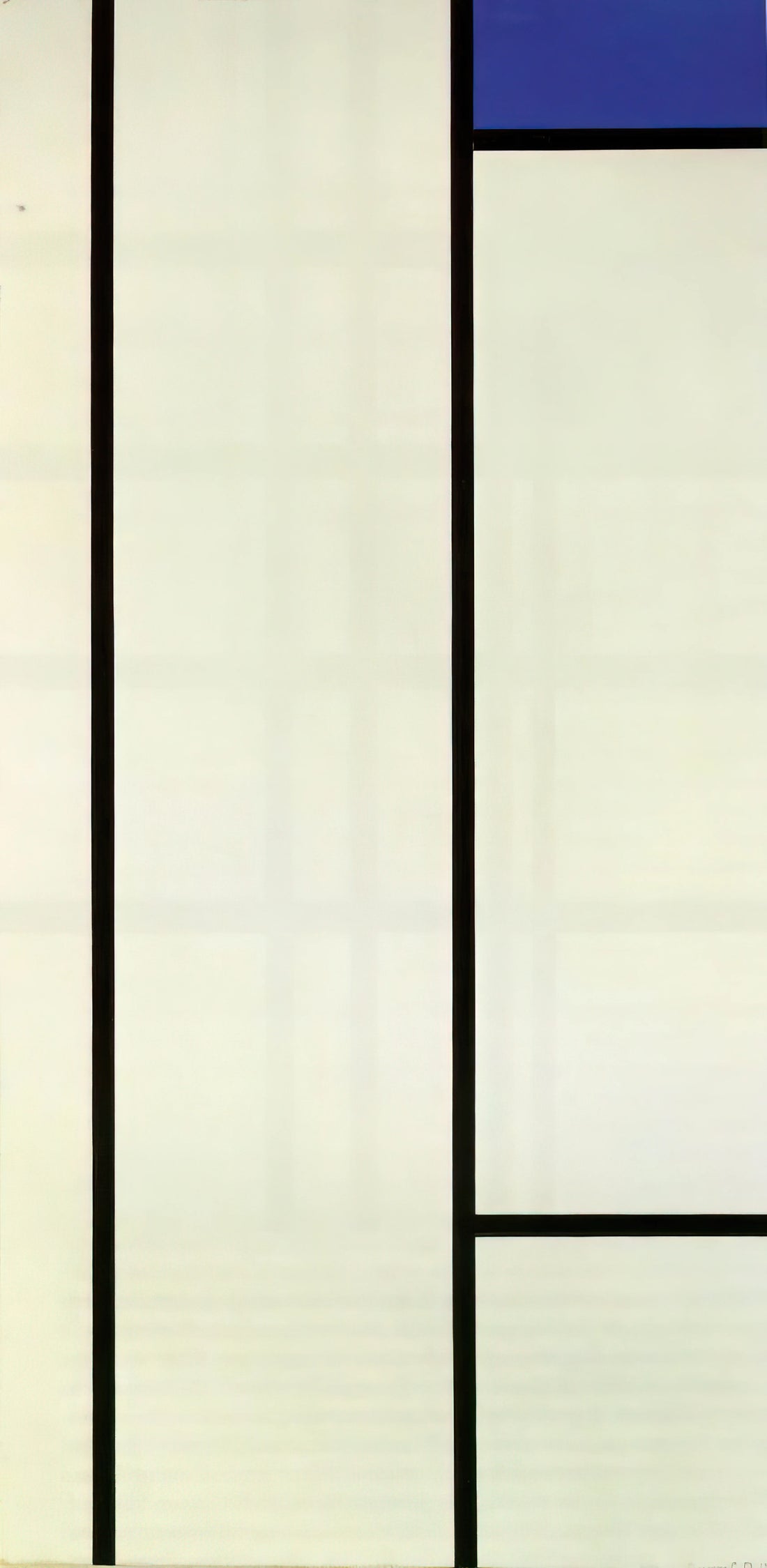 Mondrian Images: Understanding Piet Mondrian's Iconic Geometric Art and Where to Find Museum-Quality Prints - Vertical Composition with Blue and White by Piet Mondrian